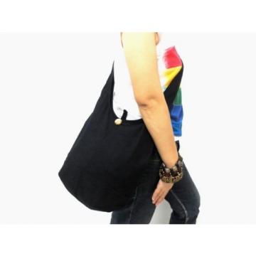 SMALL PURSE BLACK HOBO SHOULDER BAG MESSENGER HMONG HOT CROSS-BODY THAI BEACH