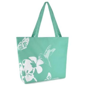 Hummingbird Design Shoulder / Beach / Shopping Bag with Zip Top