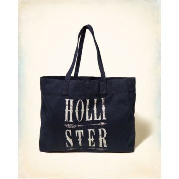 HOLLISTER LOGO GRAPHIC TOTE BEACH BAG (CHOOSE DESIGN) NAVY RED NATURAL NWT