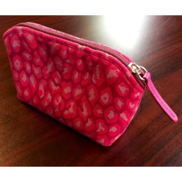 New Stubbs &amp; Wootton Palm Beach Pink Spots POCKET Cosmetic Bag Clutch MSRP $75