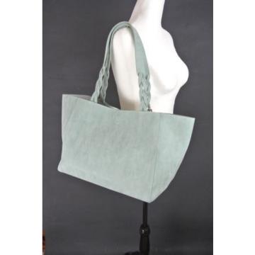 VEGAN Tote Hand Bag Turquoise Blue Large w/Tassel Summer Beach Casual Everyday