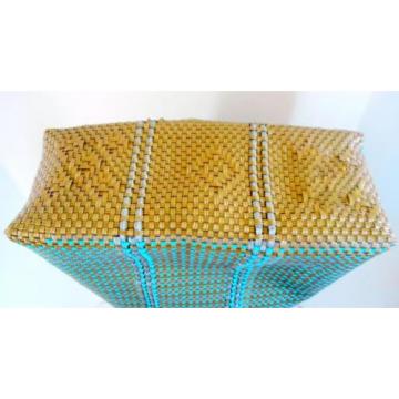 Woven Open Tote Carry-all Bag Handcrafted Turquoise Gold Travel Beach Office