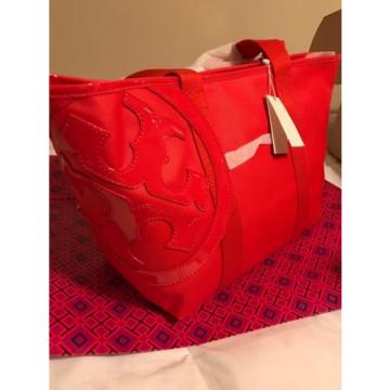 Tory Burch Poppy Red Beach Tote Bag New with tags