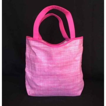 LANCOME Reversible Pink Tote Beach Bag Lined Shopper Handbag Carry-All Purse NEW