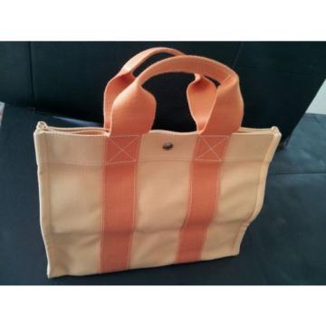 HERMES BORA ORANGE CANVAS TOTE BAG / BRAND NEW HERMES CANVAS COTTON  BEACH BAG