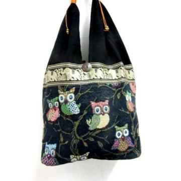 0089 SHOULDER SLING BAG ELEPHANT NEW TRAVEL OWL SCHOOL MONK FREE THAI BEACH HOBO