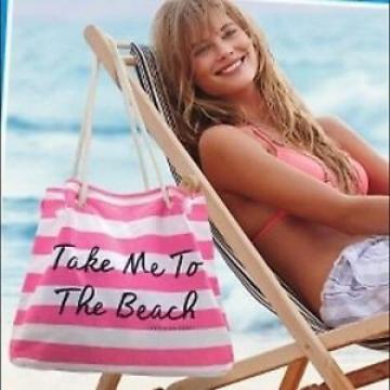 NWT Victoria Secret Large Pink &#034;Take Me To The Beach&#034; Tote Shoulder Bag MSRP $58