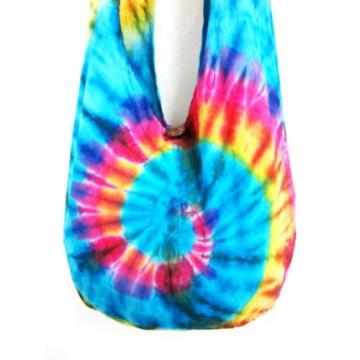 EW05 SHOULDER BAG SLING MEDIUM BEACH MEN TIE DYE HOBO UNIQUE THIN GYPSY COTTON