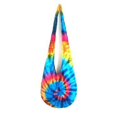 EW05 SHOULDER BAG SLING MEDIUM BEACH MEN TIE DYE HOBO UNIQUE THIN GYPSY COTTON