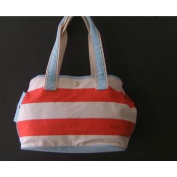 Bass Canvas Tote Bag Messenger Handbag Multi Color Stripes Beach