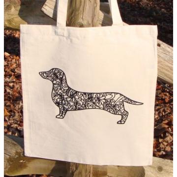 Dachshund Fashion Women Canvas Natural Shoulder Bags Beach Tote Zendoodle