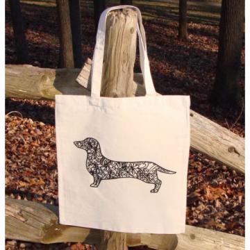 Dachshund Fashion Women Canvas Natural Shoulder Bags Beach Tote Zendoodle