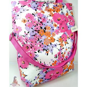 Aero Aeropostale XL Purse Beach Bag Flower School Book Tote Fold Over Pink NWT