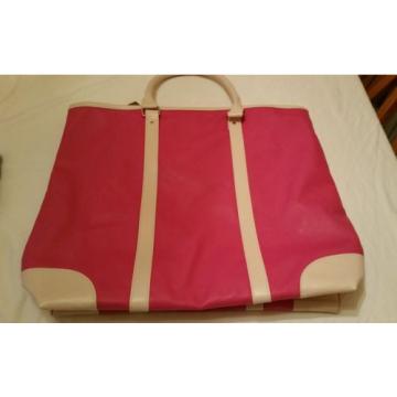 Ultra Pink Beige Large Handbag Tote Beach Shopper Bag NWT