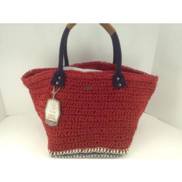 Women&#039;s SUN&#039;N&#039;SAND Brand Red WOVEN Beach Tote Bag - $45 MSRP - 35% off