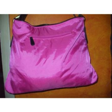 Kenneth Cole Reaction hot pink nylon &amp; pvc shoulder bag tote beach school bag