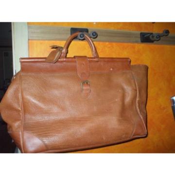 Ralph Lauren unisex large soft rust leather duffel travel beach book bag work