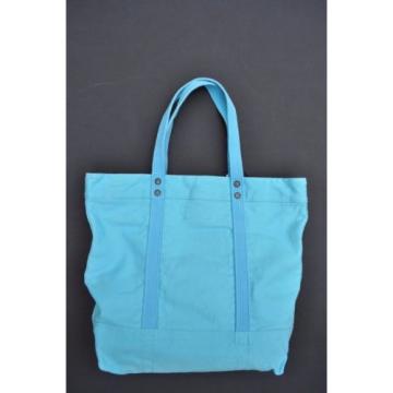 RALPH LAUREN POLO COTTON CANVAS BIG PONY ZIP TOTE BAG BEACH SCHOOL GYM TURQUOISE