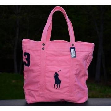 NWT Ralph Lauren Large Bag Tote Beach Shopping Gym Baby Travel Canvas Big Pony