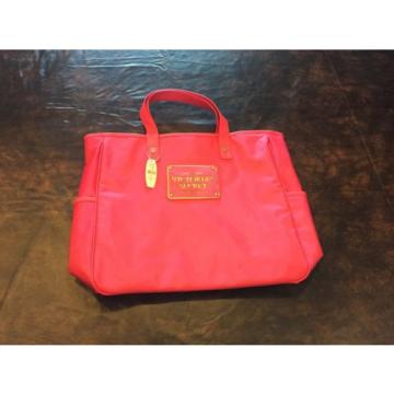 75$Victoria&#039;s Secret Vinyl Pink The Sexiest On Earth Tote Shopping Beach Bag NWT