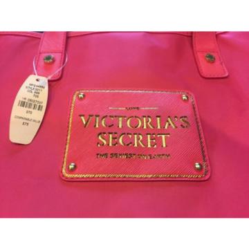 75$Victoria&#039;s Secret Vinyl Pink The Sexiest On Earth Tote Shopping Beach Bag NWT