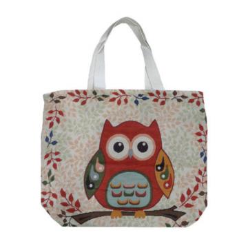 New Tote Shopping Bag Cotton Canvas Pouch Eco Friendly Beach Purse Owl Elephant