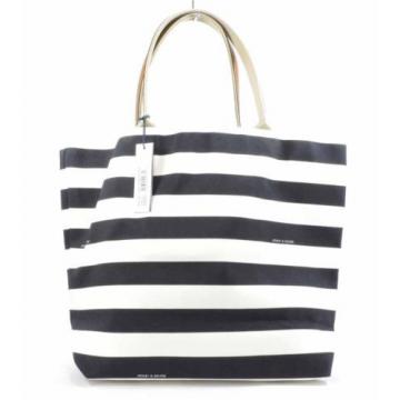 Dooney &amp; Bourke Large Rugby Striped Everyday Tote Beach Bag Black HG011 NEW $198