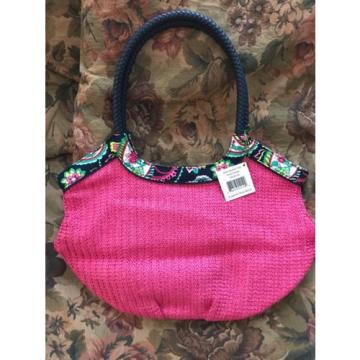 NWT Vera Bradley STRAW BUCKET TOTE in PETAL PAISLEY beach shopper bag