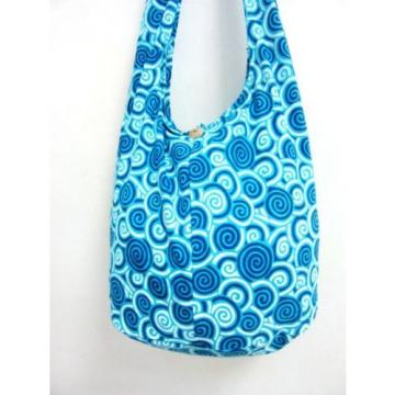 SPIRAL BAG SLING SHOULDER BEACH LARGE HOBO BOHEMIAN LADY GYPSY BLUE SKY UNISEX 2