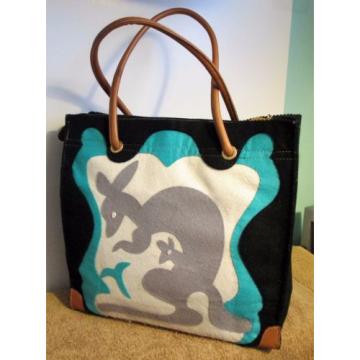 FUN! Authentic MICHAEL SIMON Travel BEACH Felt KANGAROO TOTE BAG Purse