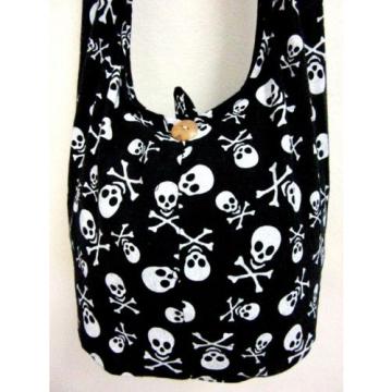 GREAT! BEACH BAG SLING SHOULDER ADVENTURE FREE SMALL SKULL UNISEX MEN HOBO BOHO