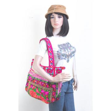 Rose Garden Beach Tote Bag Ethnic Hmong Embroidered Fabric Fair Trade Thailand