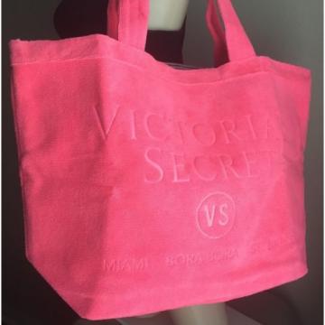 Victoria&#039;s Secret Large Beach Tote bag PINK Soft Shopper Terry Tote July 2016