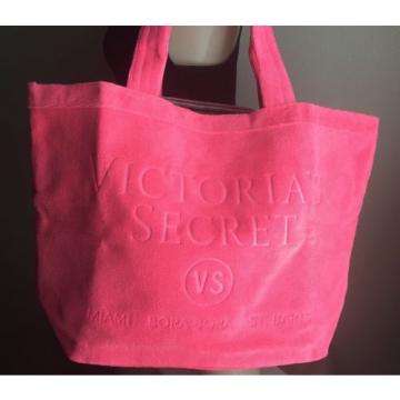 Victoria&#039;s Secret Large Beach Tote bag PINK Soft Shopper Terry Tote July 2016