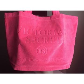 Victoria&#039;s Secret Large Beach Tote bag PINK Soft Shopper Terry Tote July 2016