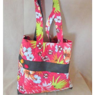 Tropical Hawaiian Flower Mesh Beach Bag Tote Made by KuKana