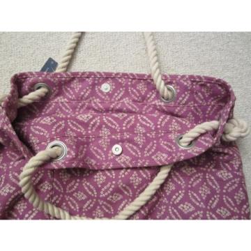 NWT-Lands End Rope Handle Tote/Beach Bag 100% Cotton $60