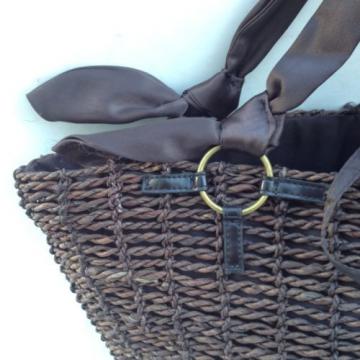 Reef Womens Totes Woven Cornhusk Beach Bag Brown Natural Shopper purse surf bag