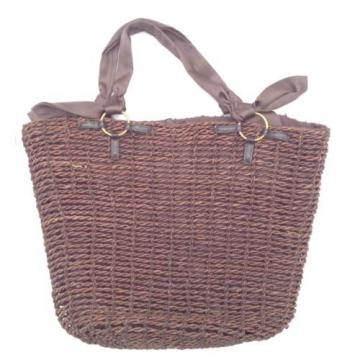 Reef Womens Totes Woven Cornhusk Beach Bag Brown Natural Shopper purse surf bag