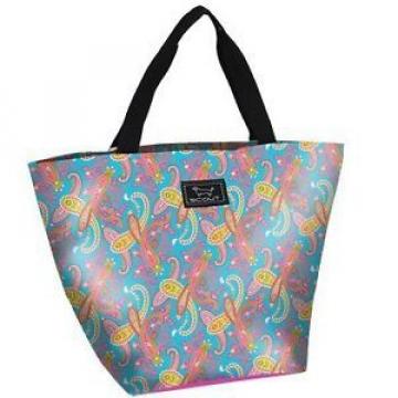 BUNGALOW SCOUT WEEKENDER LARGE TOTE BEACH SHOPPING  BAG - BLUE PINK PAISLEY