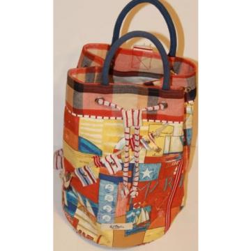 PAUL BRENT Coastal Life Nautical Beach Bag Drawstring Backpack &#034;Yacht Club&#034;