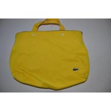 LACOSTE YELLOW GREEN HANDBAG BAG WOMENS TOTE SHOP BEACH MEDIUM