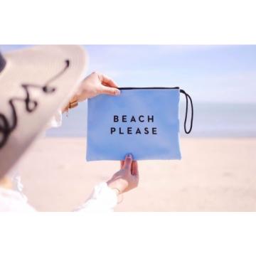 Milly Zip Pouch Clutch Bag Blue Beach Please  - FabFitFun