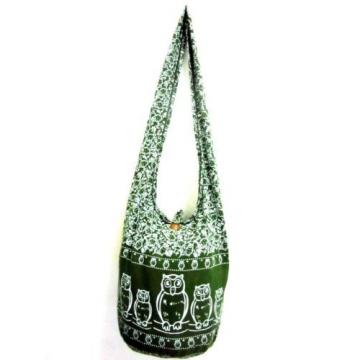 OWL BAG SLING SHOULDER ADVENTURE YOGA BEACH HOBO LARGE CROSSBODY SCHOOL GREEN 9