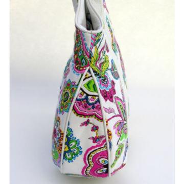 Vera Bradley Purse Bag Pretty Tote Palm Beach Gardens White Pink Green NWT