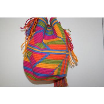 #6 Mochila Wayuu Handmade Colombian Lg Beach Tote Crossbody Bag Boho Chic Casual