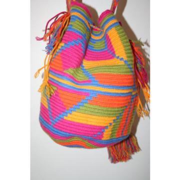 #6 Mochila Wayuu Handmade Colombian Lg Beach Tote Crossbody Bag Boho Chic Casual