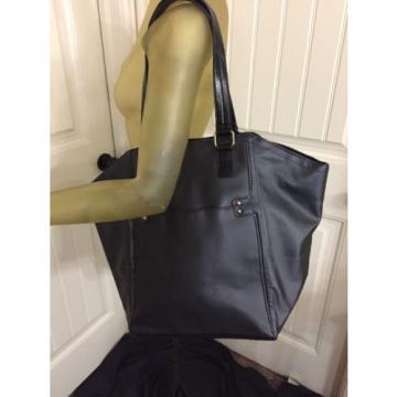 VICTORIA&#039;S SECRET BLACK TOTE HANDBAG BEACH BAG PURSE LARGE CARRY ON CANVAS