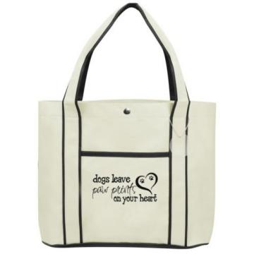 Dogs Leave Paw Prints On Your Heart  Fashion Tote Bag Shopping Beach Purse