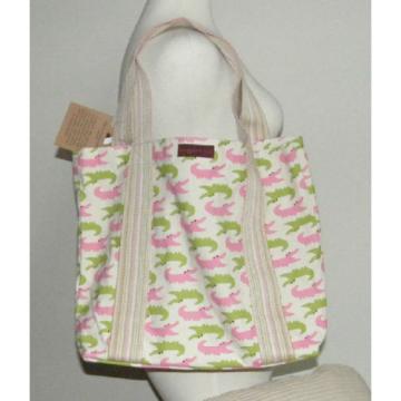 Bungalow 360 Gator Beach Bag Übër Cute Quality Washable Natural Canvas Bag